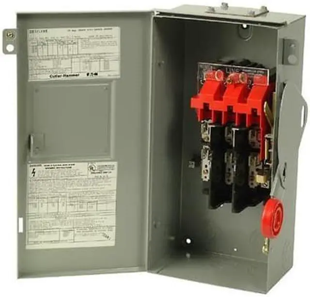 Alt view image 2 of 2 - Eaton DH362FRK Safety Switch, 60A, 3P, 600VAC/250VDC, Type DH, Fusible, NEMA 3R