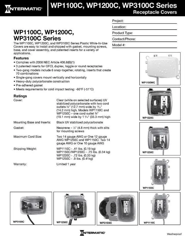 Alt view image 4 of 4 - Intermatic WP1220C 2 Gang 2-1/4-Inch Weatherproof Box, Clear