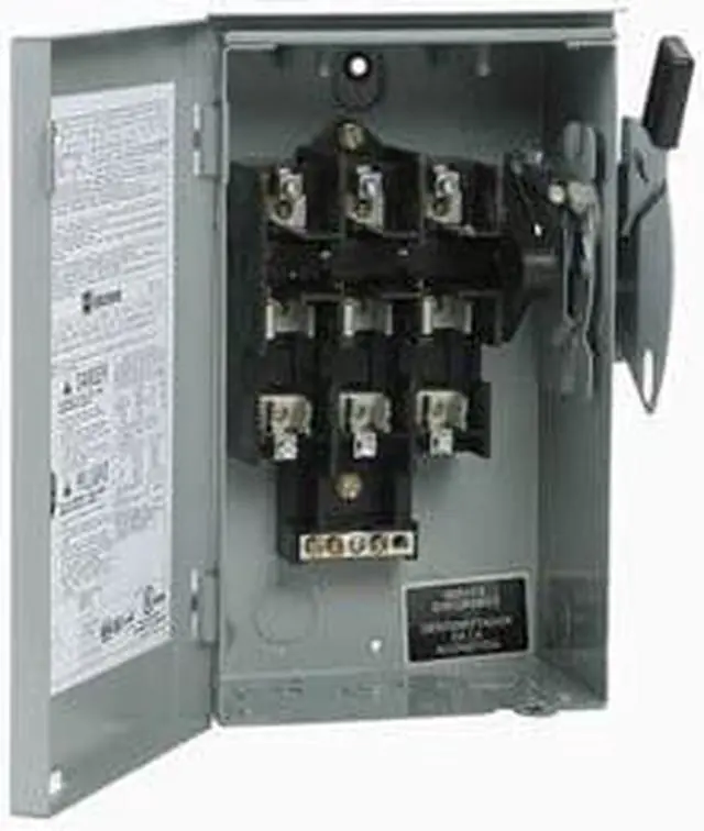 Alt view image 4 of 4 - Eaton Safety Switch,240VAC,3PST,60 Amps AC HAWA DG322URB