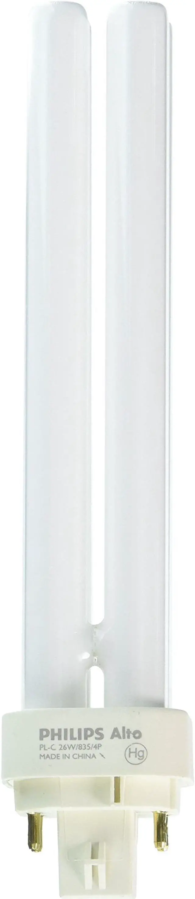 Alt view image 5 of 5 - Philips 383364 - PL-C26W/35/4P ALTO Double Tube 4 Pin Base Compact Fluorescent Light Bulb