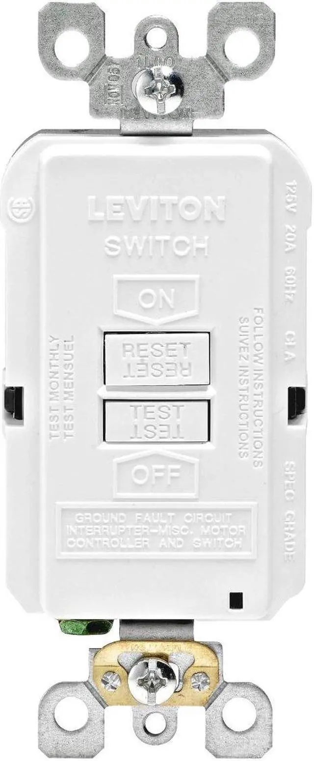 Main image of Leviton GFRBF-W Blank GFCI, 20 Amp, 120V, White