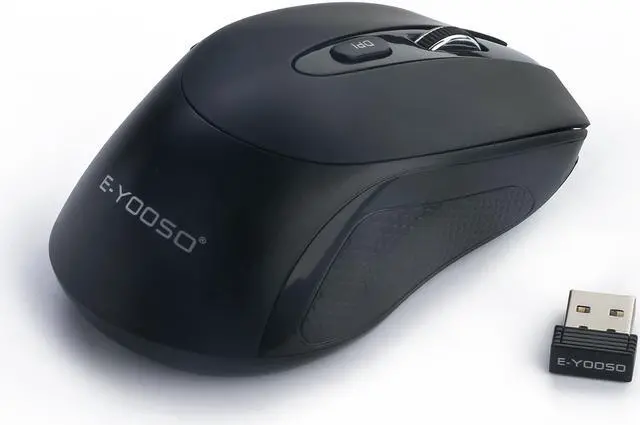 Alt view image 6 of 7 - E-YOOSO E1020 USB 2.4G Wireless Optical Gaming Mouse, Noiseless, Adjustable DPI, 2.4G Wireless, Wide Operating Range, for PC/Laptop (Black)