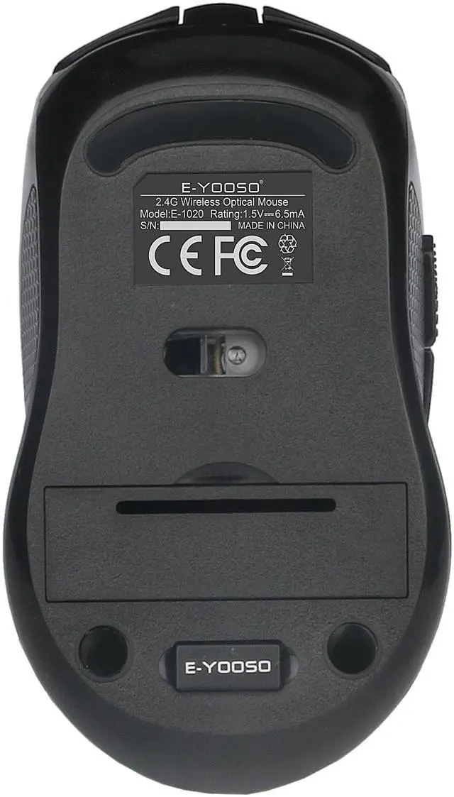 Alt view image 5 of 7 - E-YOOSO E1020 USB 2.4G Wireless Optical Gaming Mouse, Noiseless, Adjustable DPI, 2.4G Wireless, Wide Operating Range, for PC/Laptop (Black)