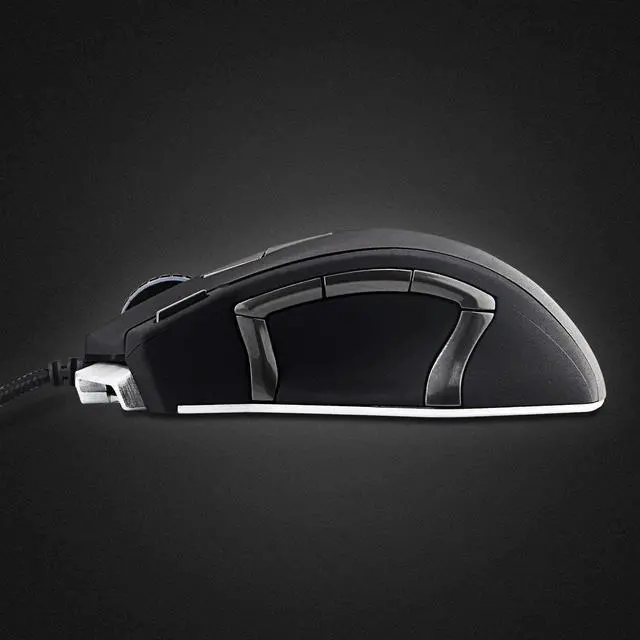 Alt view image 2 of 6 - E-YOOSO Z-7900 USB Wired Gaming Mouse, Adjustable DPI up to 10000, Adjustable Polling Rate, RGB Backlit, 13 Programmable Button, Turnable Weight, for PC/Laptop (Black)