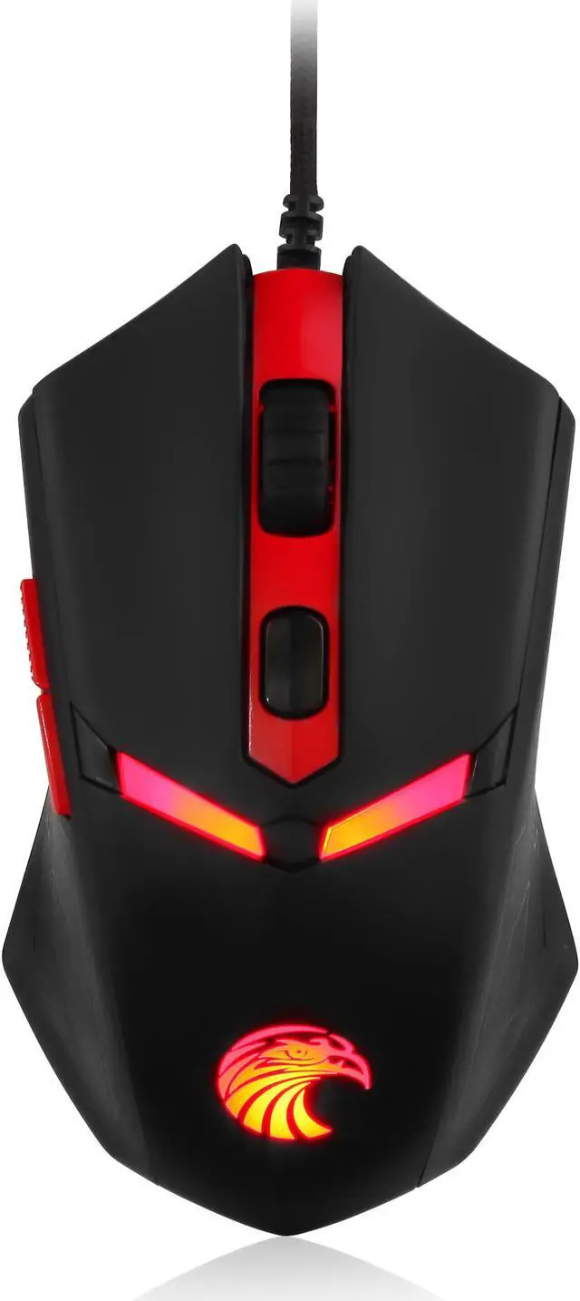 Main image of E-YOOSO Z-7600 Wired Optical Gaming Keyboard, Adjustable DPI up to 3200, USB Connection, Backlit, for Office or Gaming (Black-Red)
