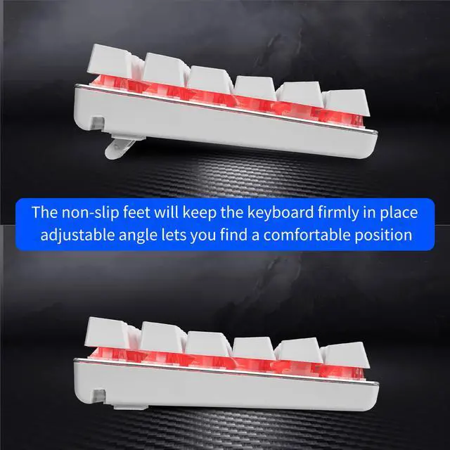 Alt view image 5 of 7 - E-Yooso Z-88 104 Keys Full Size Mechanical Gaming Keyboard Anti-Ghosting, With Tactile&Clicky Blue Switches, Wired Keyboard, RGB LED Backlit, Splash-Proof, for PC Gamer or Office (White)