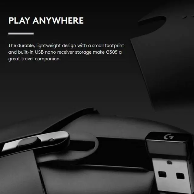 Alt view image 6 of 7 - Logitech G304 LIGHTSPEED Gaming Mouse 2.4G Wireless HERO Sensor 12000DPI Optical Computer Mouse Gamer Mice For Desktop Laptop