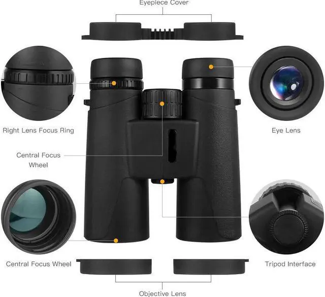 Alt view image 3 of 7 - APEMAN 10X42 HD Binocular with Low Light Vision,Compact Binoculars FMC Lens