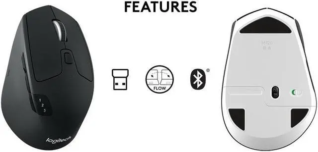 Alt view image 5 of 5 - Logitech M720 Triathlon Multi Device 2.4G Rechargeable Office Gaming Wireless Mouse For Computer And Laptop Use