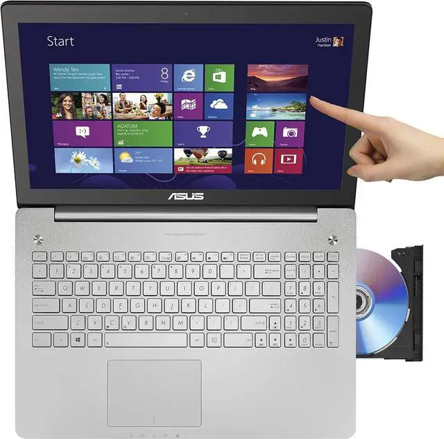 Alt view image 6 of 6 - ASUS N550J Laptop 15.6 Touch Intel Core i7-4700HQ 512GB SSD 8GB RAM Full HD (1920x1080) Windows 11