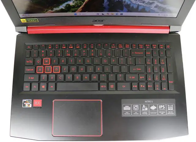 Alt view image 2 of 7 - ACER America Nitro 5 15.6" FHD IPS Premium Gaming Laptop, AMD Ryzen 5 Quad-Core 2500U Up to 3.6GHz, 8GB RAM, 512GB SSD, Backlit Keyboard, AMD Radeon RX 560X 4GB GDDR5, Windows 11