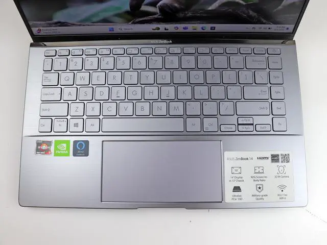 Alt view image 2 of 6 - ASUS Zenbook 14" Laptop Notebook Q407IQ-BR5N4 AMD Ryzen 5 - 8GB Memory - NVIDIA GeForce MX350 - 256GB SSD - Light Gray