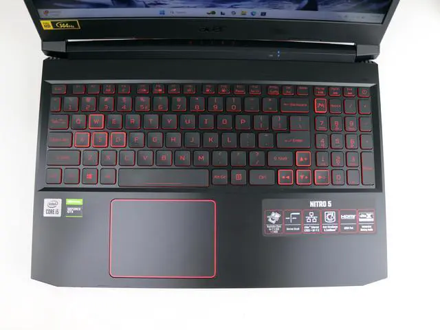 Alt view image 2 of 7 - Acer America Nitro 5 AN515-55-55M1 15.6" Full HD 144Hz Gaming Notebook Computer, Intel Core i5-10300H 2.50GHz, 16GB RAM, 512GB SSD, NVIDIA GeForce GTX 1650Ti 4GB, Windows 11