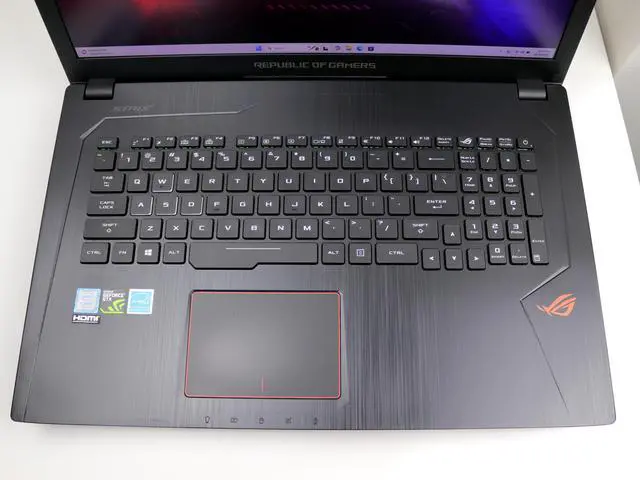 Alt view image 2 of 6 - ASUS GL753VD - 17.3" FHD Gaming Laptop Intel Core i7-7700HQ, Nvidia GTX 1050 (4GB), 16GB 2400MHz Ram, 256GB M.2 SSD, 1TB HDD, DVD/RW, Windows 11 Home, RGB Keyboard