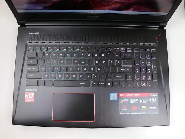 Alt view image 2 of 7 - MSI GS73 8RF Stealth Gaming Laptop Intel Six-Core i7-8750H, 17.3" Full HD 120Hz, 16GB DDR4 RAM, 512GB SSD + 2TB HDD, RGB Keyboard, Windows 11 Pro 64-Bit