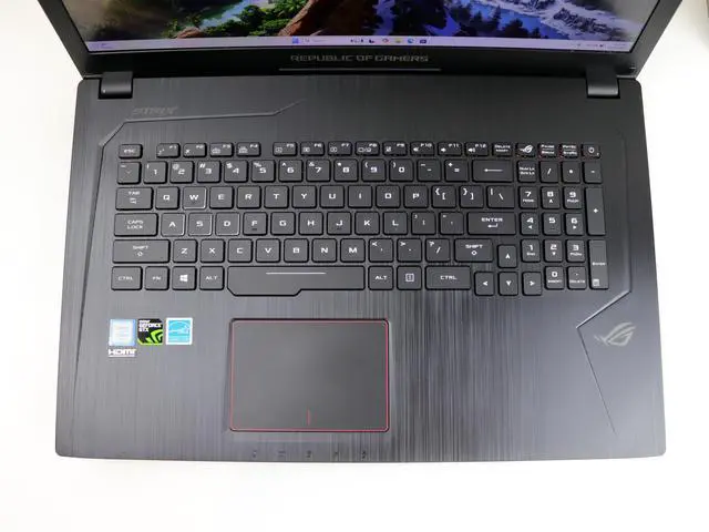 Alt view image 2 of 6 - ASUS STRIX - 17.3" - Intel Core i7 7th Gen 7700HQ (2.80GHz) - NVIDIA GeForce GTX 1050 Ti - 16GB DDR4 - 256GB SSD + 1TB HDD - Full HD (1920x1080) - RGB keyboard - Windows 11 - Gaming Laptop