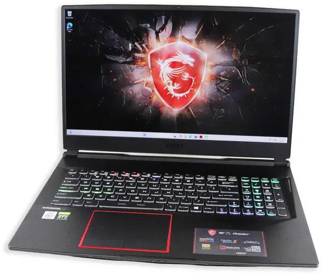 Main image of MSI GE75 Raider Gaming and Entertainment Laptop (Intel i7-10750H 6-Core, 16GB RAM, 512GB SSD + 1TB HDD, 17.3" Full HD (1920x1080), 8GB NVIDIA RTX 2070, Wifi, Bluetooth, Webcam, 1xUSB 3.2, Win 11 Home)