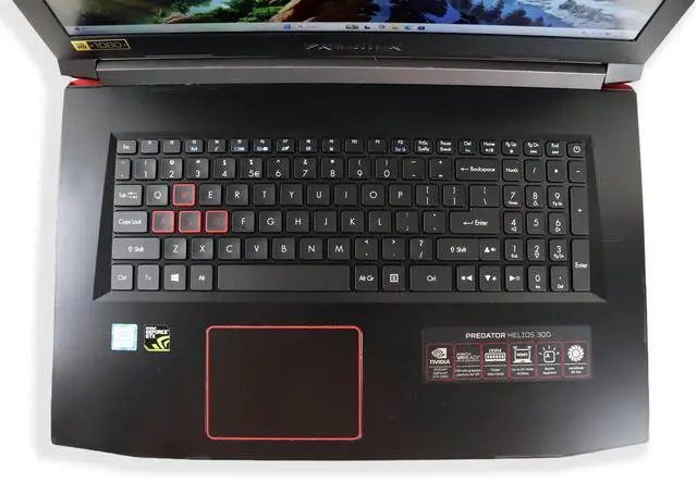 Alt view image 2 of 6 - Acer America Predator Helios 300 PH317-51 17.3" Intel Core i7 7th Gen 7700HQ (2.80 GHz) NVIDIA GeForce GTX 1060 16 GB Memory 1TB SSD Windows 11 Home 64-Bit Gaming Laptop