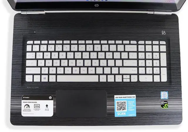 Alt view image 2 of 7 - HP 17-ab067nr Gaming Laptop Intel Core i7-6700HQ 2.6 GHz, 16GB DDR4 RAM, 256GB SSD + 1TB HDD 17.3" Windows 11 Home