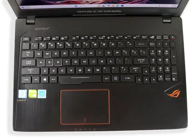 Alt view image 2 of 7 - ASUS GL553VE 15.6" Full HD Gaming Laptop Intel Core i7-7700HQ 16GB RAM 256GB SSD+1TB HDD NVIDIA GTX 1050 Ti Windows 11