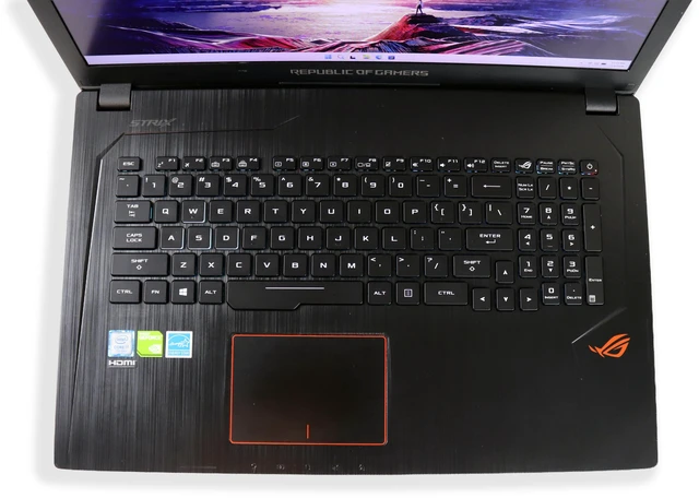 Alt view image 2 of 7 - ASUS STRIX - 17.3" - Intel Core i7 7th Gen 7700HQ (2.80GHz) - NVIDIA GeForce GTX 1050 Ti - 16GB DDR4 - 256GB SSD + 1TB HDD - Full HD (1920x1080) - RGB keyboard - Windows 11 - Gaming Laptop