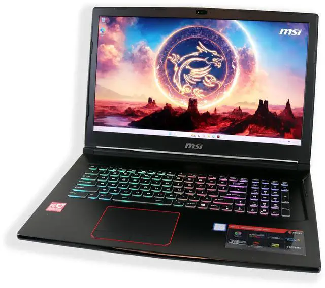Main image of MSI 17.3" 120Hz Full HD LCD GE73 Intel Six-Core i7-8750H 16GB DDR4 256GB SSD + 1TB HDD 8GB NVIDIA GTX 1070 Windows 11