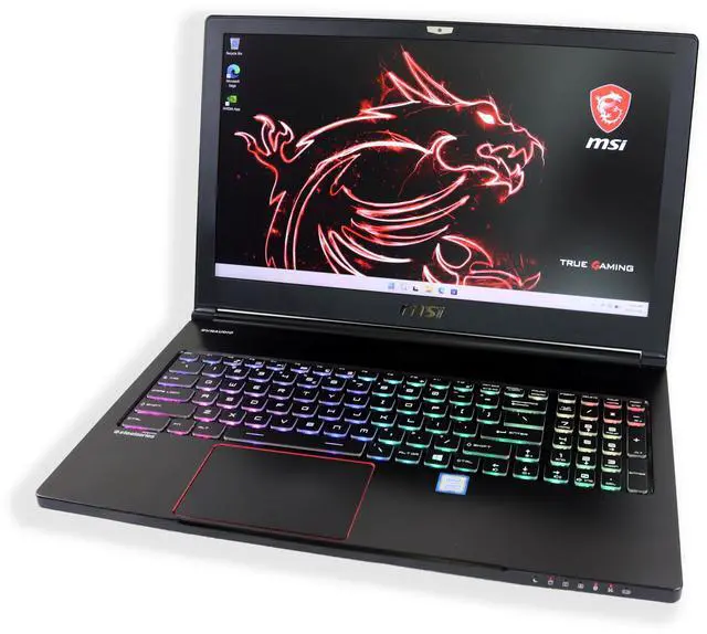 Main image of MSI GS63 Stealth Pro 15.6" Full HD Gaming Laptop (Intel Core i7-8750H, 16GB RAM Memory, 1TB SSD, Nvidia GeForce GTX 1060 Graphics, Windows 11 Home)