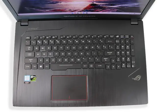 Alt view image 2 of 7 - ASUS STRIX - 17.3" - Intel Core i7 7th Gen 7700HQ (2.80GHz) - NVIDIA GeForce GTX 1050 Ti - 16GB DDR4 - 256GB SSD + 1TB HDD - Full HD (1920x1080) - RGB keyboard - Windows 11 - Gaming Laptop