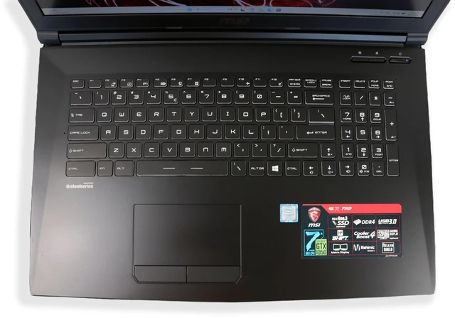 Alt view image 2 of 7 - MSI GAMING Laptop 17.3 GL72 Intel i7-7700HQ 16GB DDR4 256GB SSD + 2TB HD NVIDIA GeForce GTX 1050 Windows 11