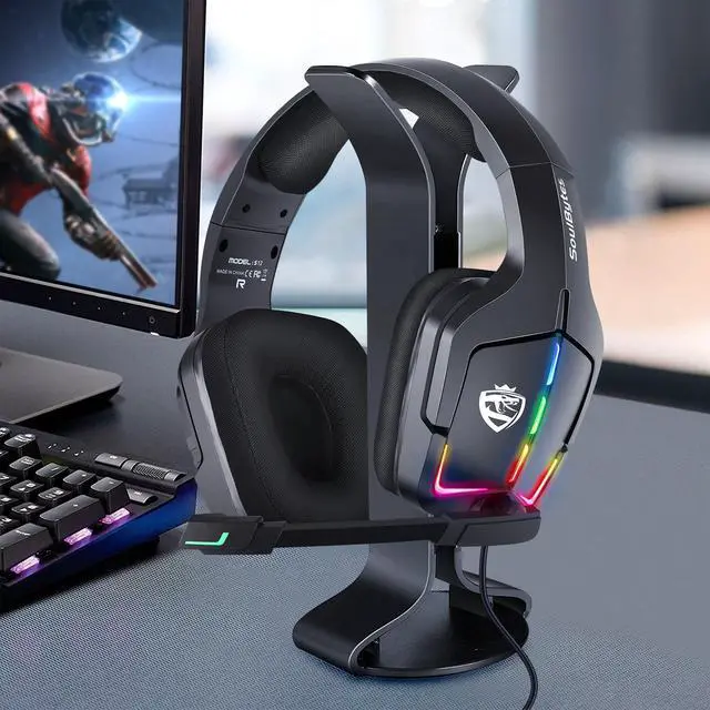 Main image of Hot Sale RGB Wintory Soulbytes S12 Gaming Headset High Quality Surrounding Stereo PC Gamer Headphone With Rotatable LED Mic