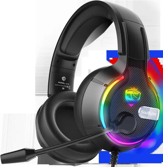 Main image of New Gamers Headphone S19 Gaming Headset With Noise Cancelling Mic Stereo Bass Cool RGB LED Light For PC Gamer Headphone
