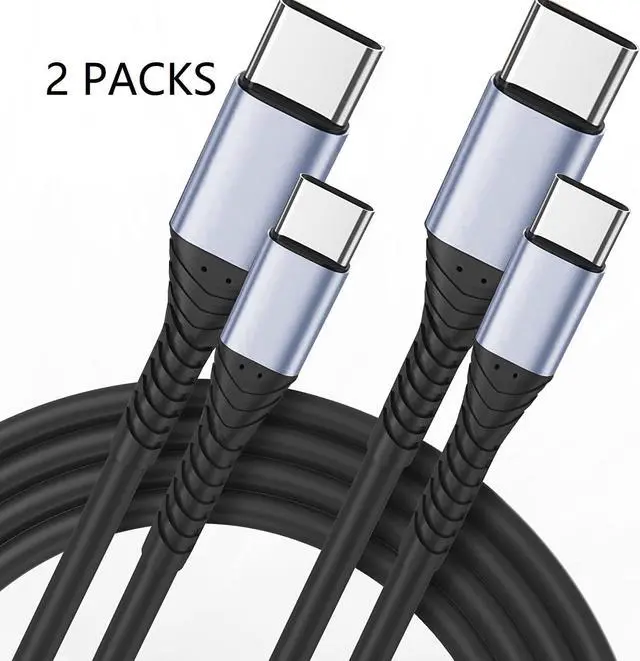 Main image of 2 Packs USB C to USB C Cable 3Ft,  Type C Charging Cable for MacBook Pro, iPad Pro, iPad Air, Galaxy S20, Pixel, Switch, LG, and More