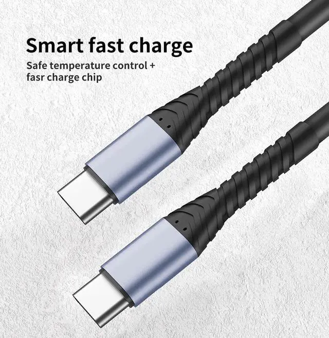 Alt view image 6 of 7 - 2 Packs USB C to USB C Cable 3Ft,  Type C Charging Cable for MacBook Pro, iPad Pro, iPad Air, Galaxy S20, Pixel, Switch, LG, and More