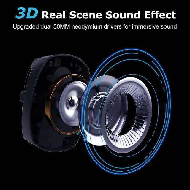 Alt view image 6 of 7 - Wireless Gaming Headset with Detachable Noise Cancelling Microphone, 2.4G Bluetooth - USB - 3.5mm Wired Jack 3 Modes Wireless Gaming Headphones for PC, PS4, PS5, Mac, Switch, Phone, Tablet
