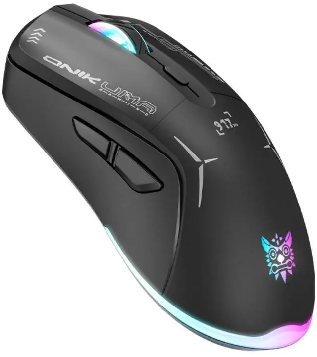 Alt view image 2 of 7 - Wired/Wireless  Dual Mode Gaming Mouse, PC Computer  Mice USB Mouse with Cycle Light Effect, RGB Modes, 5 Adjustable D Up to 4800, Lightweight  for Windows PC Laptop Game Black