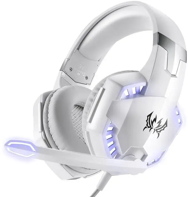 Main image of G2000 White Stereo Gaming Headset 3.5mm Wired Deep Bass Computer Game Headphones Earphone with LED Light For PC Laptop PS4