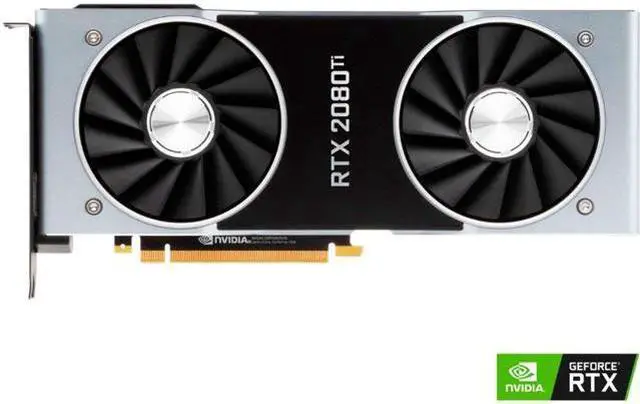 Alt view image 2 of 5 - NVIDIA GeForce RTX 2080 Ti Founders Edition 11GB GDDR6 PCI Express 3.0 Graphics Card
