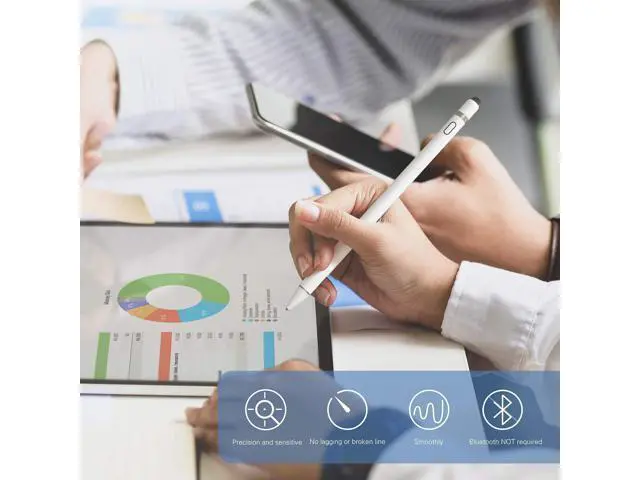 Alt view image 6 of 6 - Active Stylus Pen Compatible for iOS&Android Touch Screens Pencil with Dual Touch Function Rechargeable Stylus for iPad/iPad Pro/Air/Mini/iPhone/Cellphone//Tablet Drawing&Writing