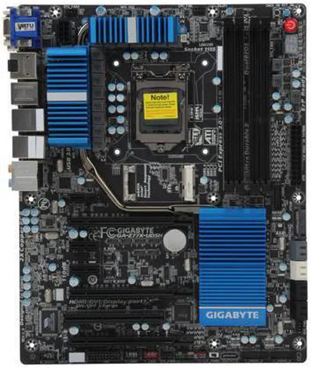 Alt view image 3 of 5 - GIGABYTE GA-Z77X-UD5H LGA 1155 Intel Z77 HDMI SATA 6Gb/s USB 3.0 ATX Intel Motherboard
