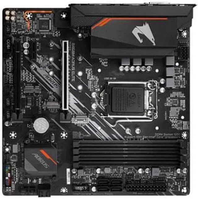Alt view image 3 of 4 - Gigabyte B460M AORUS ELITE mATX MB 4xDDR4 LGA1200 10th Gen 2xM.2 6xSATAIII RAID