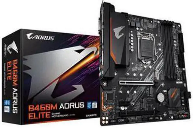 Main image of Gigabyte B460M AORUS ELITE mATX MB 4xDDR4 LGA1200 10th Gen 2xM.2 6xSATAIII RAID