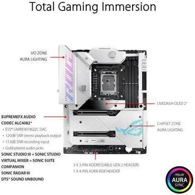 Alt view image 2 of 7 - ASUS ROG Maximus Z690 Formula (WiFi 6E) LGA1700 (Intel 12th Gen) ATX Gaming Motherboard (PCIe 5.0, DDR5, 20+1 Power Stages, LiveDash 2" OLED, Five M.2)