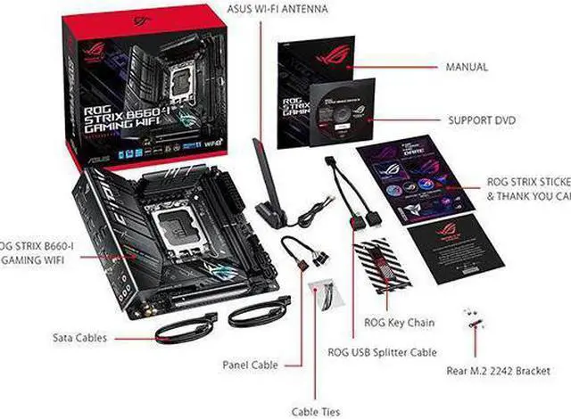 Alt view image 5 of 5 - ASUS ROG STRIX B660-G GAMING WIFI LGA 1700 Intel B660 SATA 6Gb/s Micro ATX Intel Motherboard