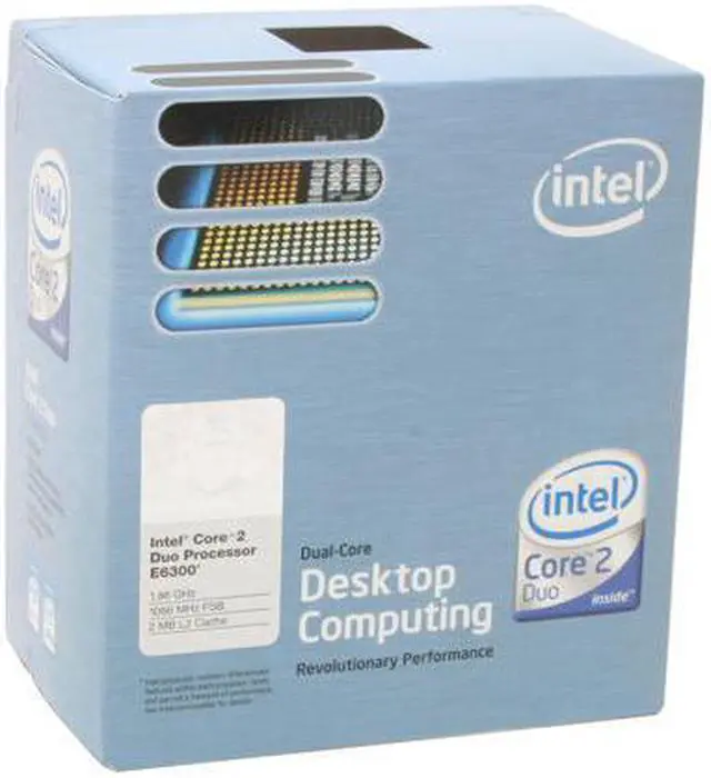 Main image of Intel Core 2 Duo E6300 - Core 2 Duo Conroe Dual-Core 1.86 GHz LGA 775 65W Processor - BX80557E6300
