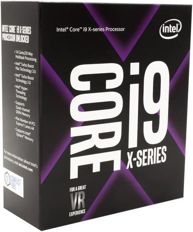 Alt view image 4 of 5 - Intel Core i9 X-Series - Core i9-7940X Skylake X 14-Core 3.1 GHz LGA 2066 165W BX80673I97940X Desktop Processor