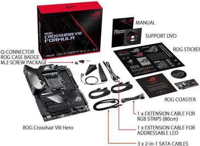 Alt view image 6 of 7 - ASUS ROG Crosshair VIII Formula AMD X570 AM4 ATX Motherboard with PCIe 4.0, Dual M.2, SATA 6Gb/s, USB 3.2 Gen 2, 5Gbps LAN, Wi-Fi 6