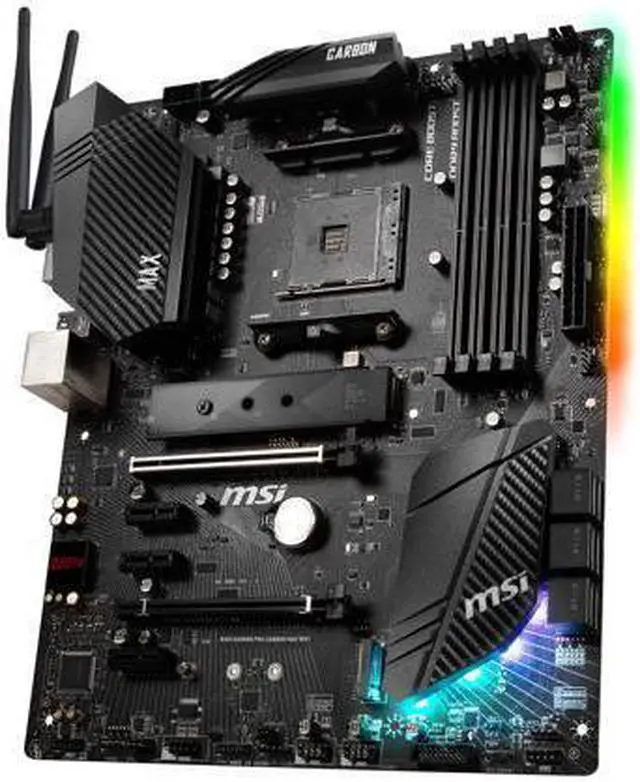 Alt view image 3 of 7 - MSI B450 GAMING PRO CARBON MAX WIFI AM4 AMD B450 SATA 6Gb/s ATX AMD Motherboard