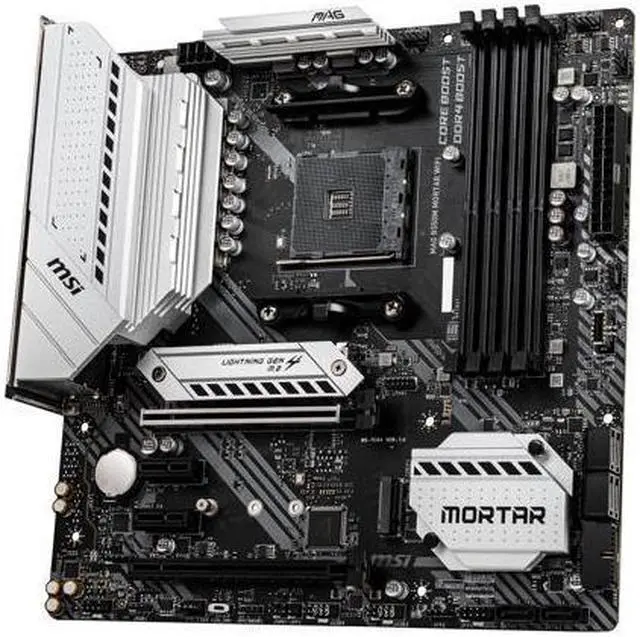 Alt view image 4 of 7 - MSI MAG B550M MORTAR WIFI AM4 AMD B550 SATA 6Gb/s Micro ATX AMD Motherboard