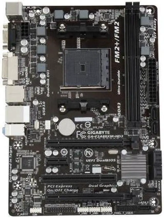 Alt view image 3 of 7 - GIGABYTE GA-F2A88XM-HD3 FM2+ / FM2 AMD A88X (Bolton D4) SATA 6Gb/s USB 3.0 HDMI Micro ATX AMD Motherboard