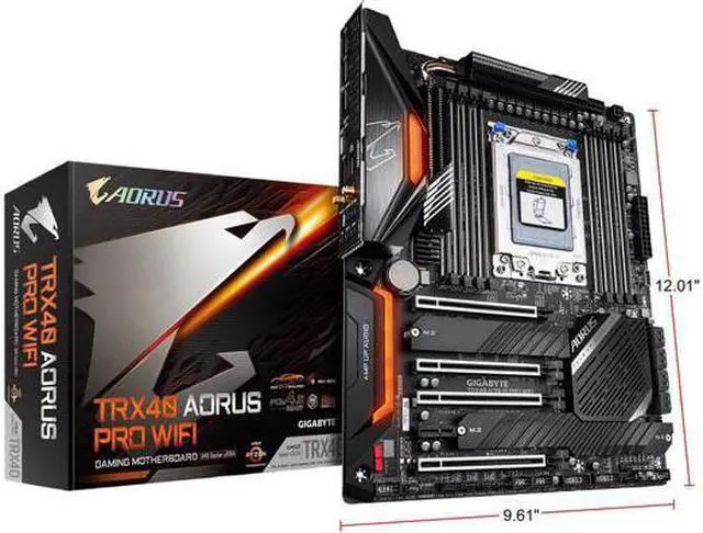 Alt view image 4 of 7 - GIGABYTE TRX40 AORUS PRO WIFI sTRX4 AMD TRX40 SATA 6Gb/s ATX AMD Motherboard